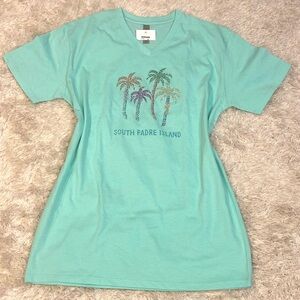 NWT Women’s Light Blue Green South Padre Island T-Shirt